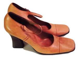 orange mary jane heels