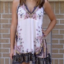 EUC Free People Pink Bohemian Tunic Dress S.