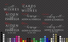 Custom Well Wishes Blessings Cards Wedding Wishing Well Name Date Sign Decal