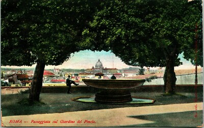 Vintage Postcard - Rome Roma - Passeggiata sul  Giardino del Pincio  E Richter 