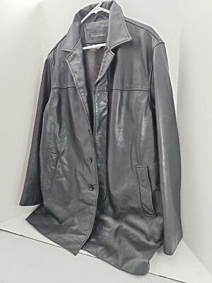 Banana Republic ブラック　カーコート XL Relaxed Leather Carcoat | Banana Republic