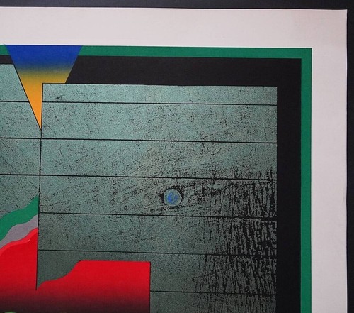 Akira Kurosaki Woodblock Print “Camouflaged World 7” 1977 Signed Sheet - Picture 4 of 7