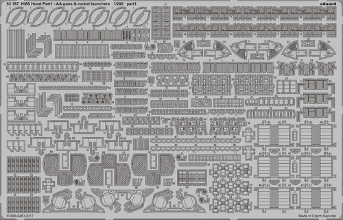Eduard 53187 1/200 HMS Cappuccio AA Pistole e Lanciarazzi Pt.1 per Trombettiere - Foto 1 di 2