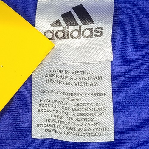 Adidas Jacket Youth Size 7 Black Blue White Stripe Zip Track Coat Kids Boys 34 - Picture 5 of 13