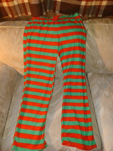 Dr Seuss Woman S Pajama Pants PJs Christmas Red Green Stripes Xmas Machine Wash - Picture 1 of 4