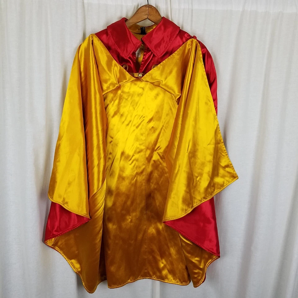 Vintage DeMoulin Bros Red Gold Satin Cape Marching Band Ring Leader Men Adult OS - Image 4 of 4