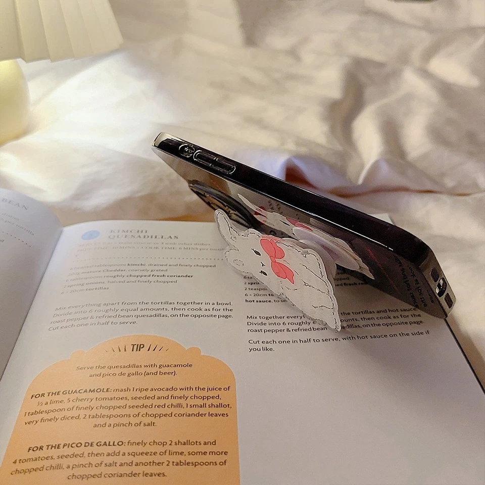 Funda de teléfono de algodón con soporte de conejo para iPhone 16 Pro Max 15 14 13 12 11 nueva Foto 4 de 4