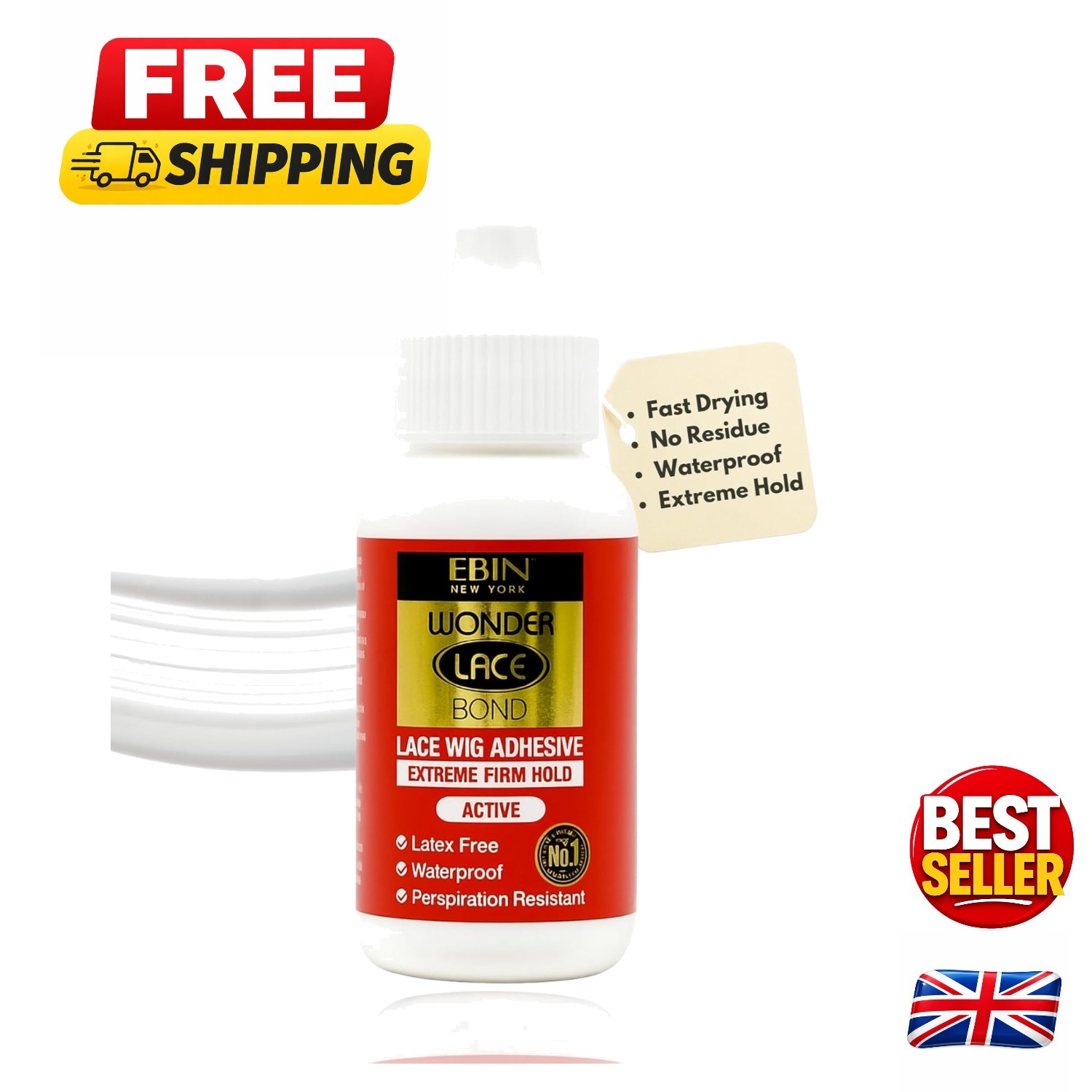 Wonder Lace Bond Extreme Hold - Invisible Wig Glue, Waterproof, Low Viscosity