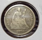 1872 Seated Liberty Half Dime Exact Coin Fast Free Shipping