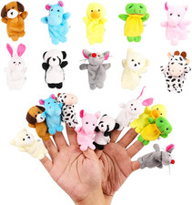 10Pcs Finger Puppets Set - Soft Plush Animals Finger Puppet Toys for Kids, Mini