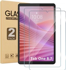 Sleeve for Lenovo Tab One 8.7 inch Tablet, Tempered Glass Film Guard, 2 Pack