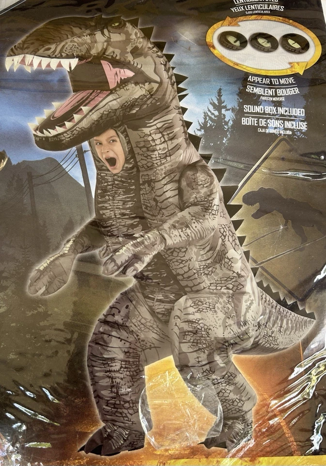 Jurassic World Niño Inflable Dinosaurio Halloween Disfraz Giganotosaurus Nuevo Foto 2 de 4