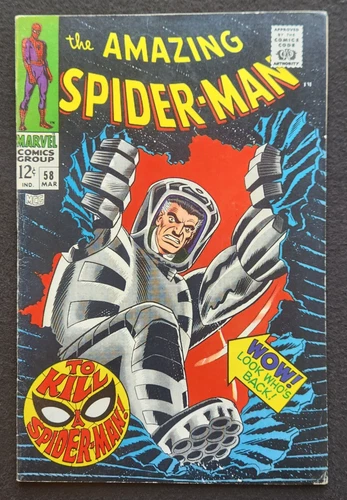 AMAZING SPIDER-MAN #58 (1968) FN/VF Silver Age Marvel Comics High Grade!