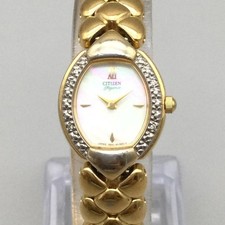 Citizen Elegance Womens Watch 18mm MOP Gold Tone 5920-H07529 New Battery 6.75"