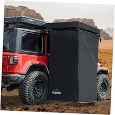 Vehicle Side Shower Awning with Roof, 3.3ft x 3.3ft Portable Shower Tent, Car 