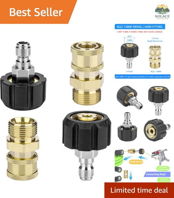 #ad Pressure Washer Adapter Set 2 Pair M22 M22 14MM 1 4#x27;#x27; Quick Connect Pressur... $22.99