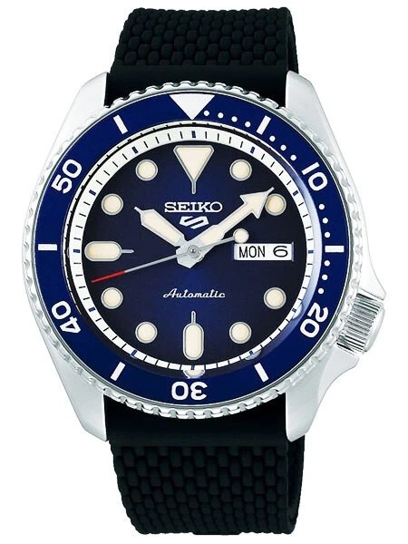 SEIKO 5 Sports SRPD71K2 AUTOMATIC DIAL BLUE Navy Silicone Stra | eBay