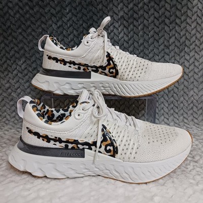 Nike React Infinity Run Flyknit 2 Leopard Women's Running Sneakers Shoes Sz 9.5