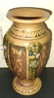 Antique ROSEVILLE Art Pottery FLORENTINE 6 1/4" VASE Fruit Leaves Vtg Excellent