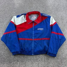 Vintage ACDelco Batteries Racing Jacket Mens XL Blue Red Auto Car Racing