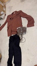 Beige Medieval Pirate Costume Full Set Men Renaissance Shirt Pants Belt Harness