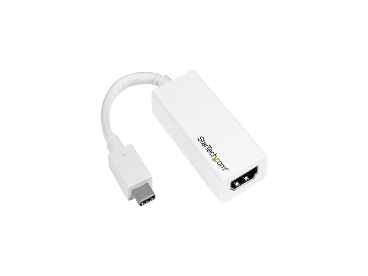 StarTech.com Адаптер CDP2HD4K60W USB C для подключения к HDMI - Белый - 4K 60 Гц - Thunderbolt 3