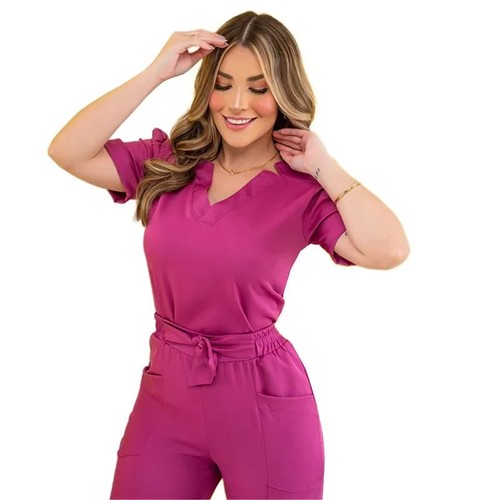 Surgical Uniforms Woman Nursing Enfermeria Sets Top Pant Articles Medical Unifo - Picture 24 of 49