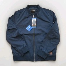 Lucky Brand mens bomber jacket size Large L cotton full zip blue Garment dyed