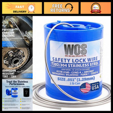 Stainless Steel Safety Lock Wire .051" - T302/304, NASM20995C, 1lb Can, 143ft