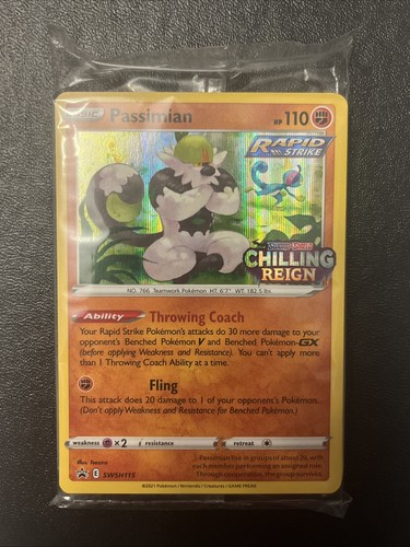 Pokémon TCG Passimian Sword & Shield SWSH115 Black Star Promo SEALED