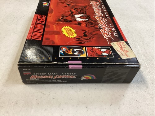 Spider-Man and Venom: Maximum Carnage Snes CIB no Manual With Posters Tested - Picture 6 of 15
