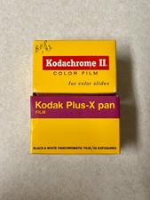 Vintage Kodak 35mm Film Two Rolls - Kodachrome II and Kodak Plus-x Pan