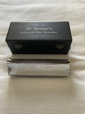 M. HOHNER CHROMATISCHE BASS -HARMONIKA W/CASE No. 265 Made IN GERMANY HARMONICA