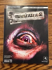 Manhunt 2 Official Strategy Guide Brady PS2 PSP Wii Rockstar w/ Poster!