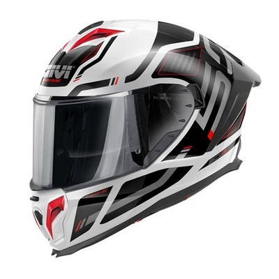 Givi 50.3 Quasar Full Face Motorcycle Helmet QSWR White/Black/Red