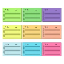 9 PCS Sticky Notes Lined 50 Sheet/Pad Memo Pads Reminder on Fridge Door Computer