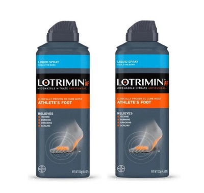 Jock Itch Antifungal AF Athlete's Foot Liquid Spray, 4.6 Oz Spray Can (2 PACK)