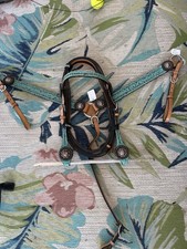 Turquoise Showmen Tack Set With Bridle, Breast Collar And Split Reins