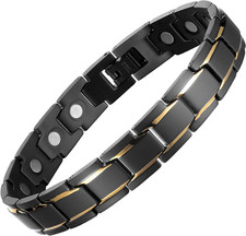 Men'S Magnetic Bracelets,Titanium Steel Magnetic Bracelet for Men with 3500 Gaus
