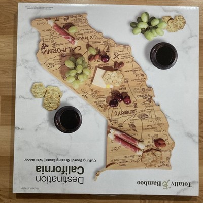 NEW! Bamboo Destination California Cutting Grazing Board ,Wall decor 15.5x20