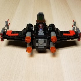 Custom Lego Star Wars: X-wing Star Fighter Lot (3) Black / Red Stealth 7140