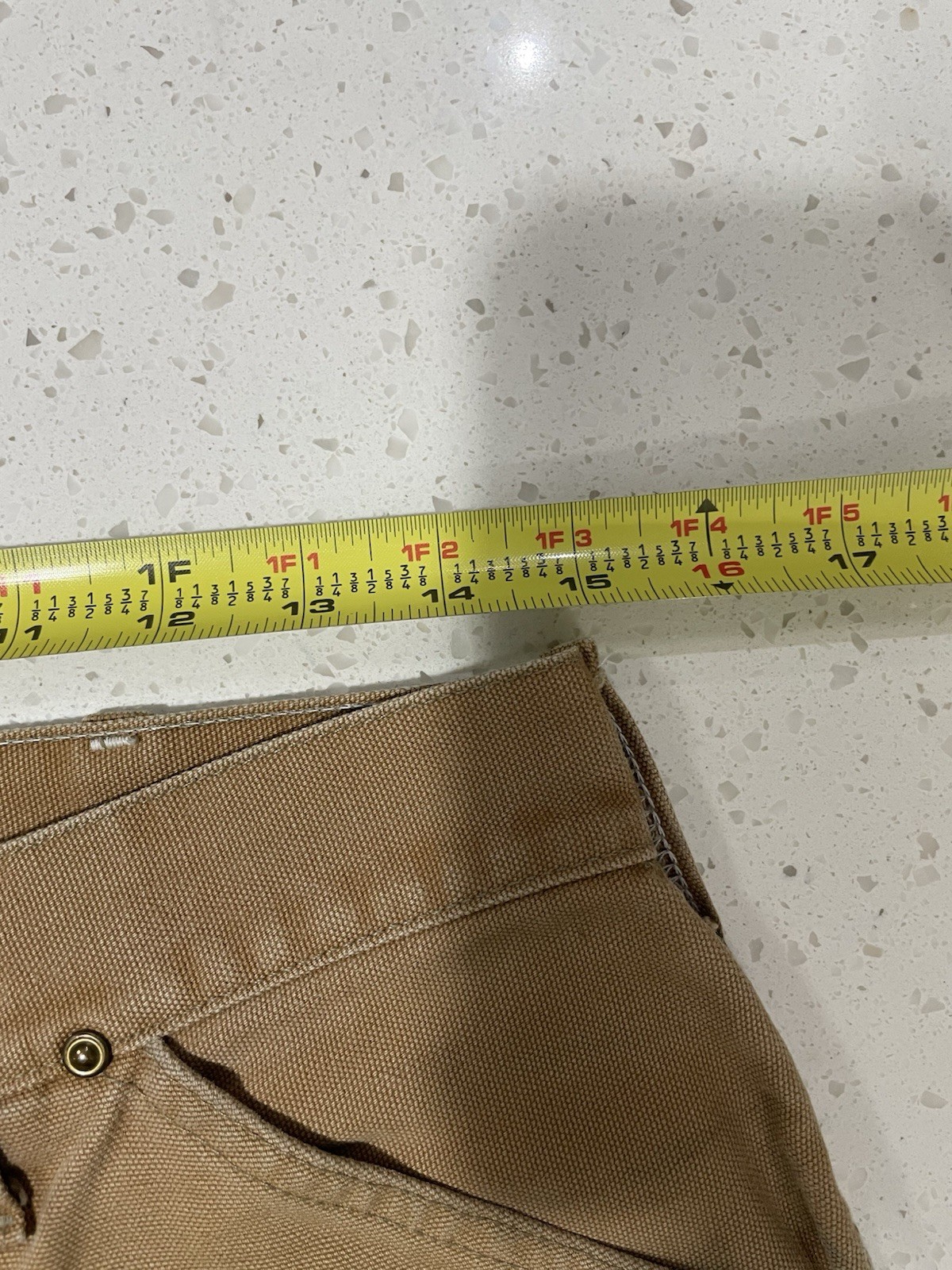 Vintage 80s Carhartt Double Knee USA Made Tan Carpenter Pants Scovill Zip 32x28 thumbnail 7