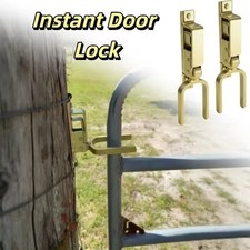 2PCS Heavy Duty Instant Locking Gate Latch One-Hand Use for Farm Ranch Backyard