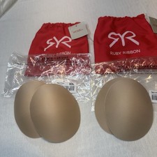 Ruby Ribbon Petals D  Above Bra Inserts Pads 0OL Champagne Nude NWT Set of 2
