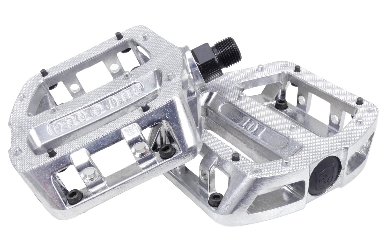 9/16" Metal Pedals Silver Raw