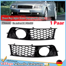 2x Für Audi A4 B6 Schwarz Glänzend Waben Gitter Lüftungsgitter Stoßstange Grill~