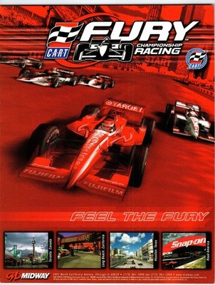 1999 CART Fury Championship Racing Arcade Flyer Midway Racing Game
