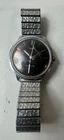 Vintage Timex Water Resistant Mens Watch Brown Patina Dial Runs Needs Crystal