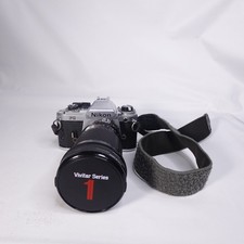 Nikon FG 35mm SLR Film Camera w/ Vivitar 28-105mm 1:2.8-3.8 Lens Tested