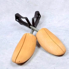Vintage Travel Tree Shoe Tree Keeper Shoe Stretcher Number 5 Wood Brown